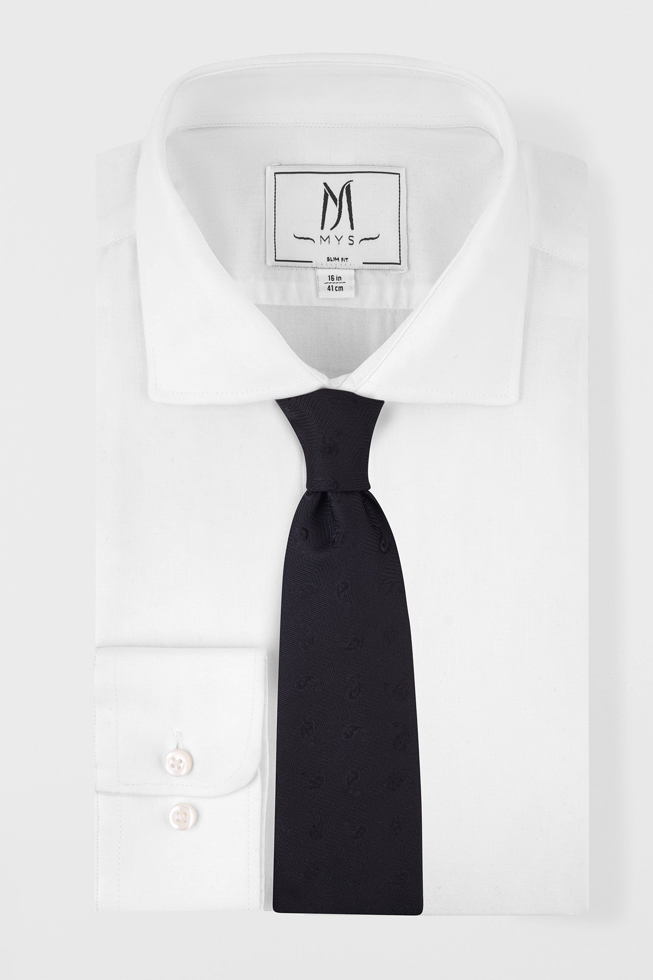 White Poplin Stretch Shirt - Slim Fit