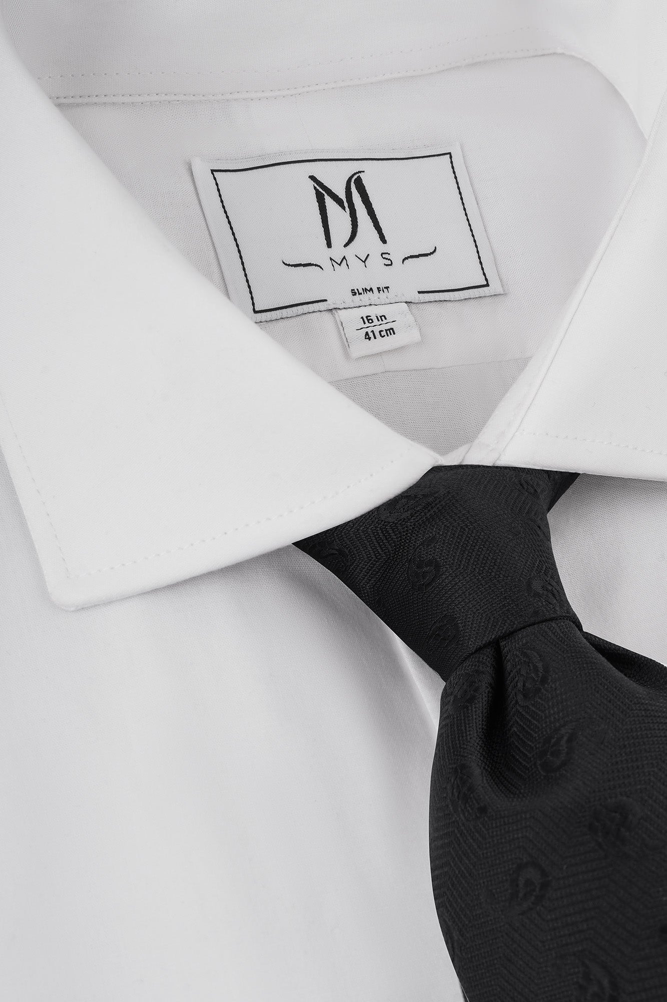 White Poplin Stretch Shirt - Slim Fit