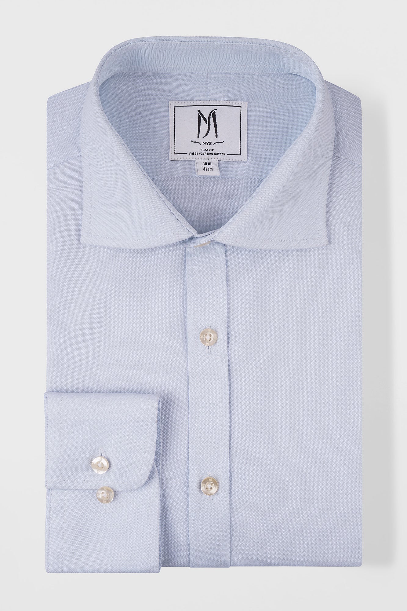 Light Blue Dobby Shirt - Slim Fit