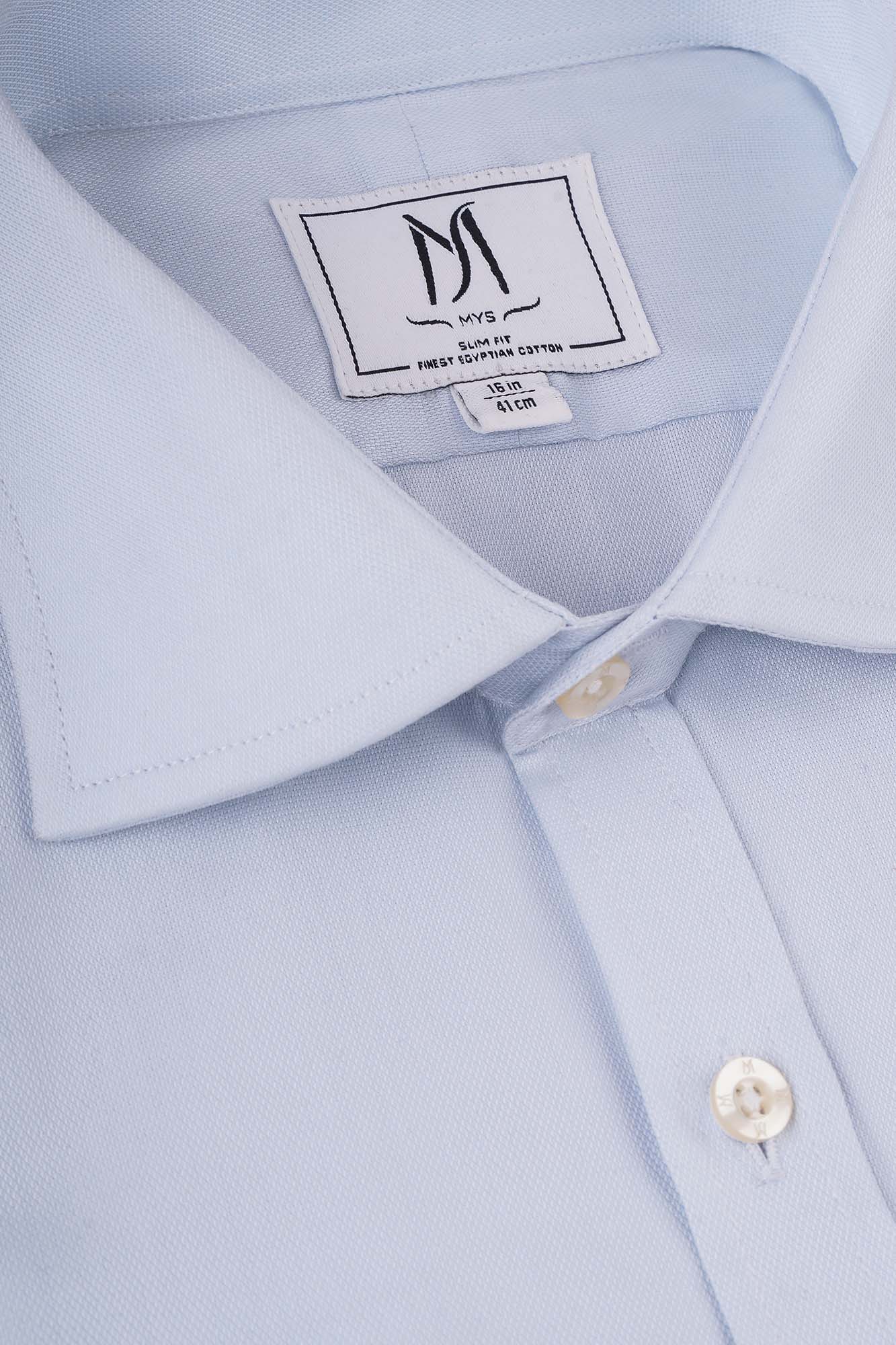 Light Blue Dobby Shirt - Slim Fit