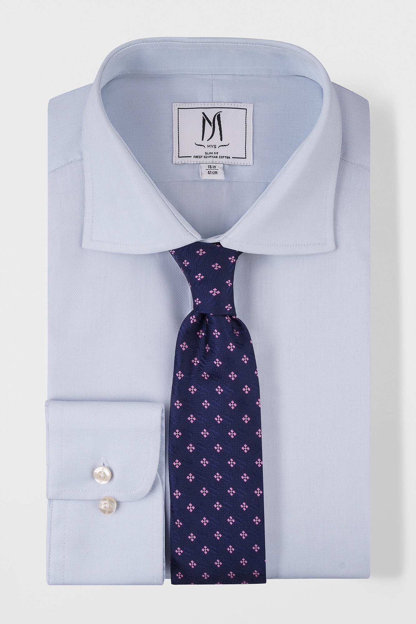 Light Blue Dobby Shirt - Slim Fit