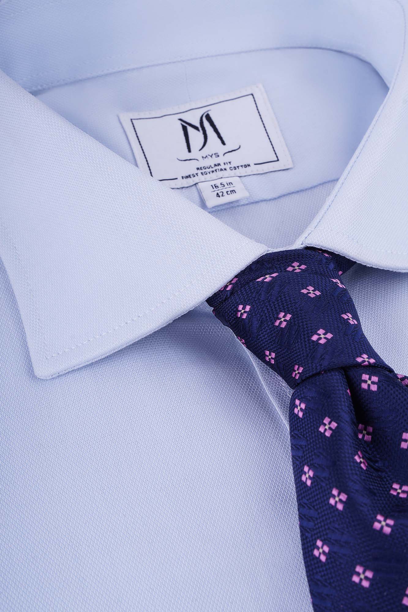 Light Blue Dobby Shirt - Slim Fit