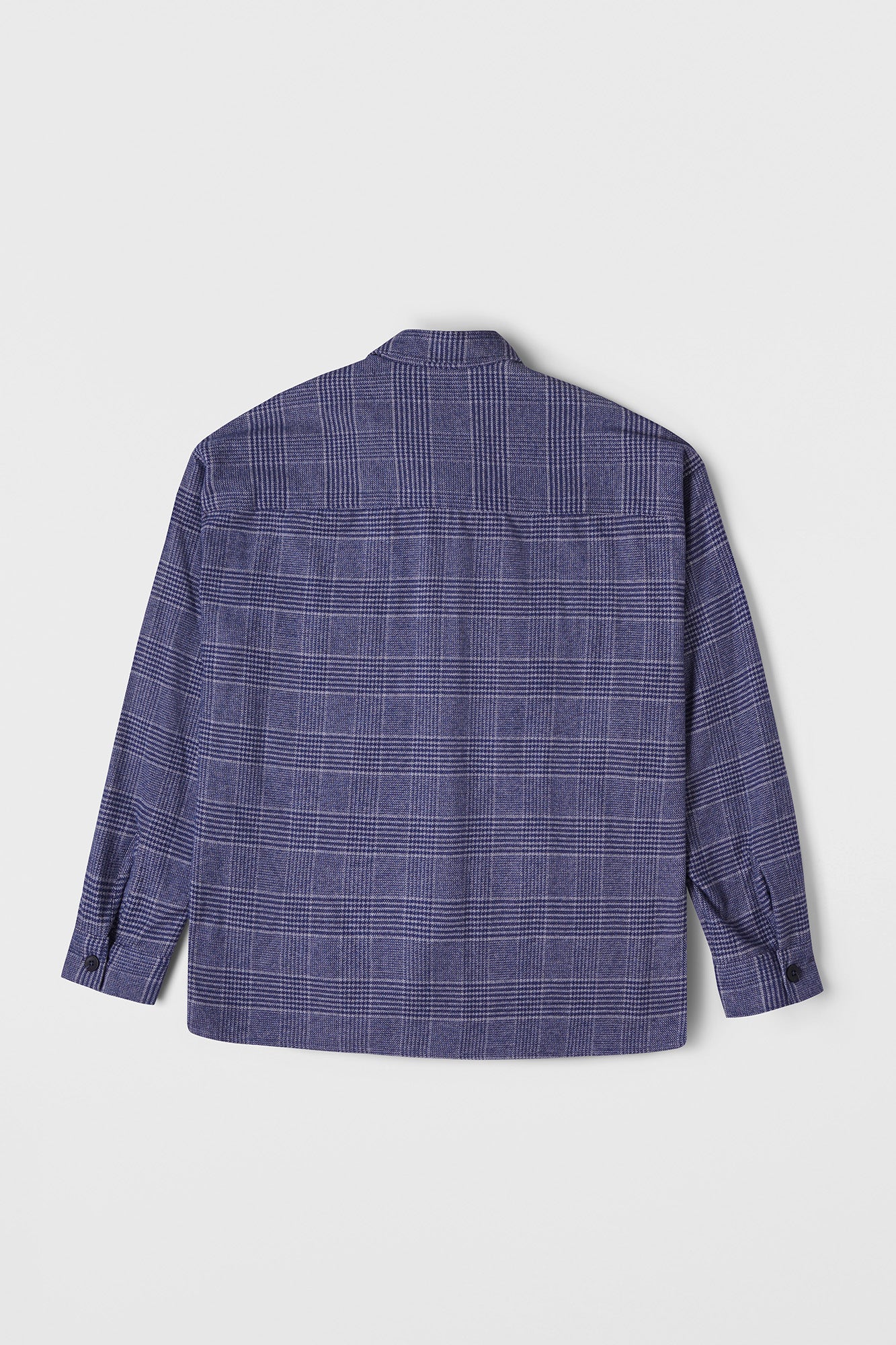 Blue Prince of Wales Checkered Overshirt