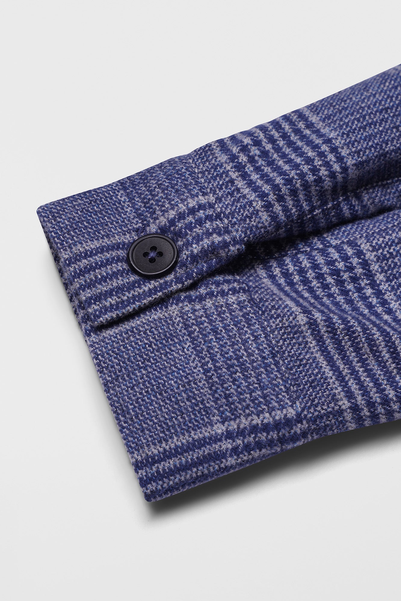 Blue Prince of Wales Checkered Overshirt