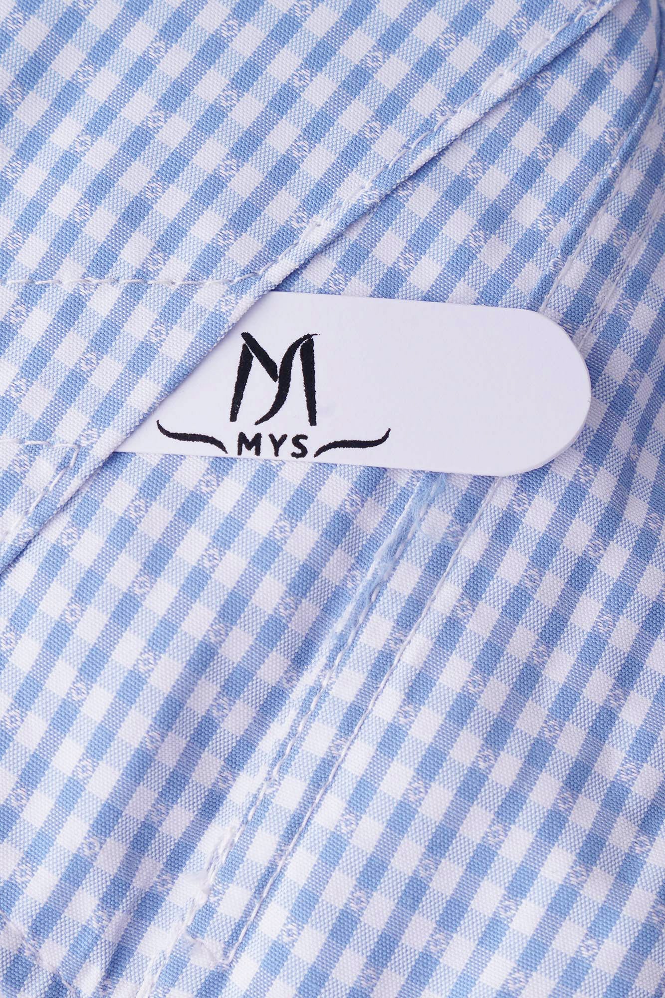 Light Blue Dobby Check Shirt