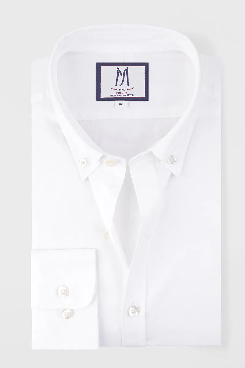 White Oxford Button-Down Shirt