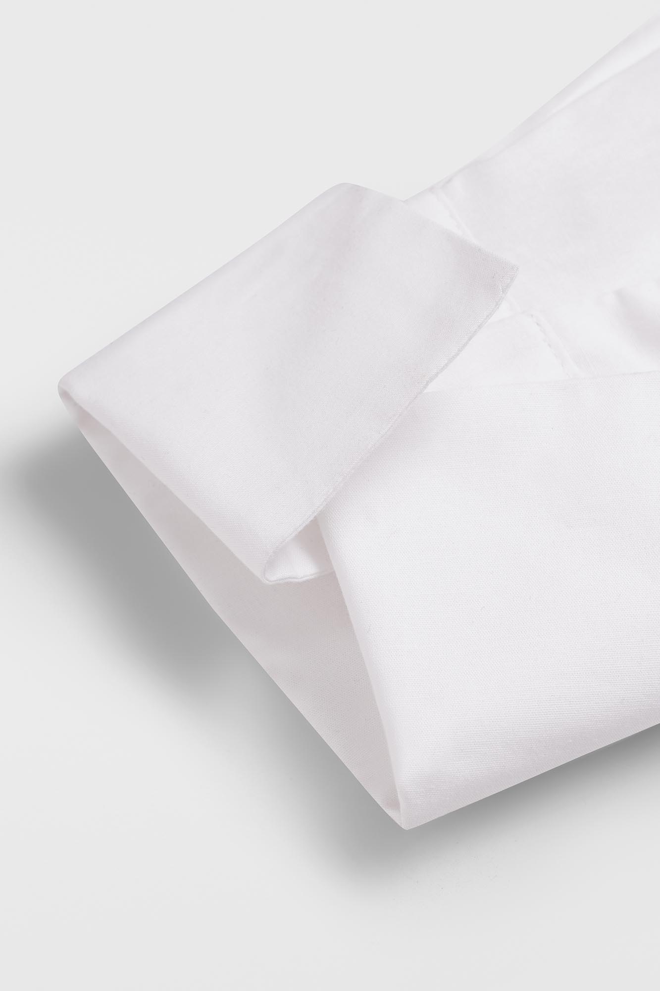 Poplin Shoulder Detail Stretch Shirt White