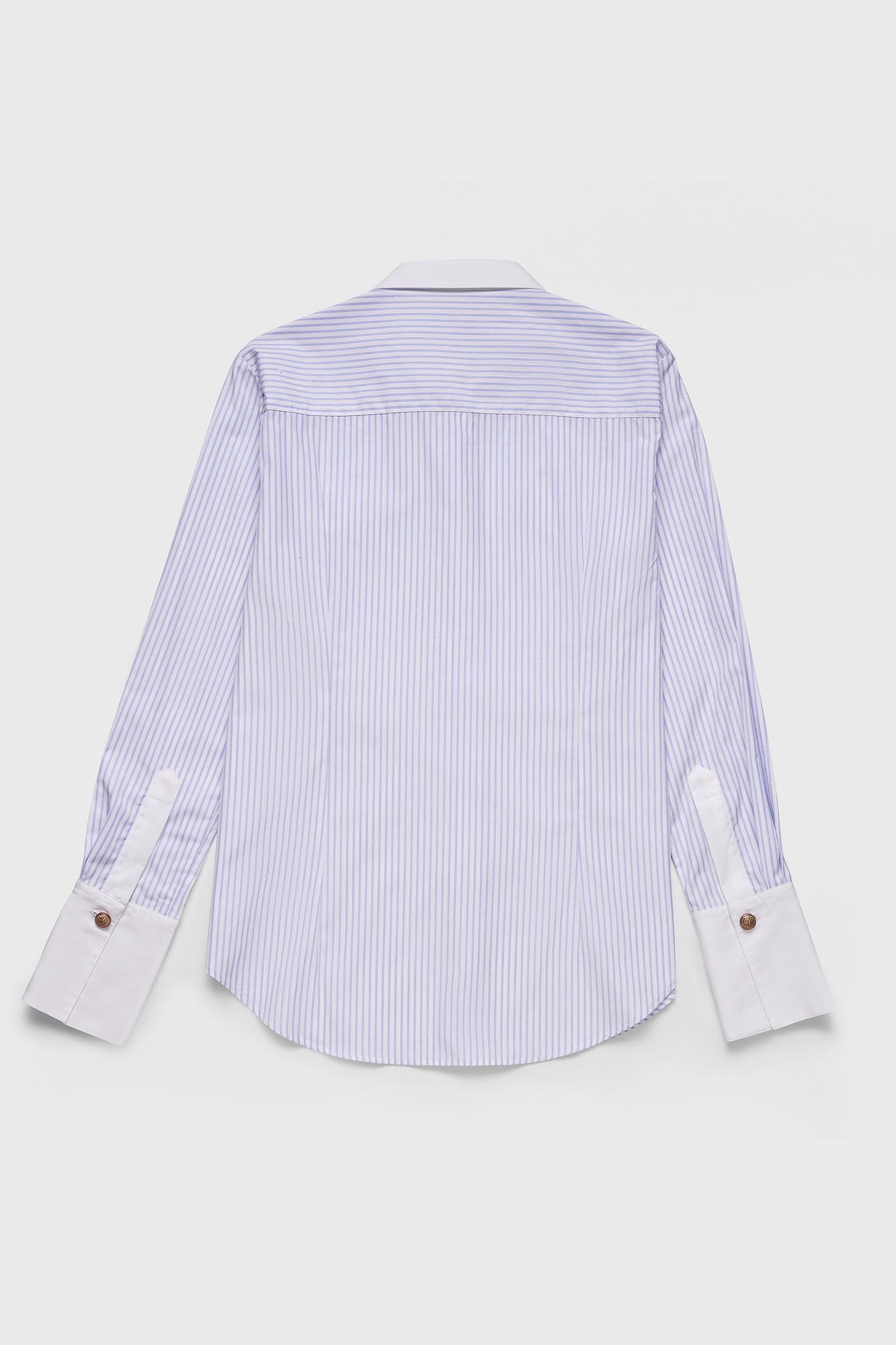 Light Blue Striped Poplin Contrast Shirt