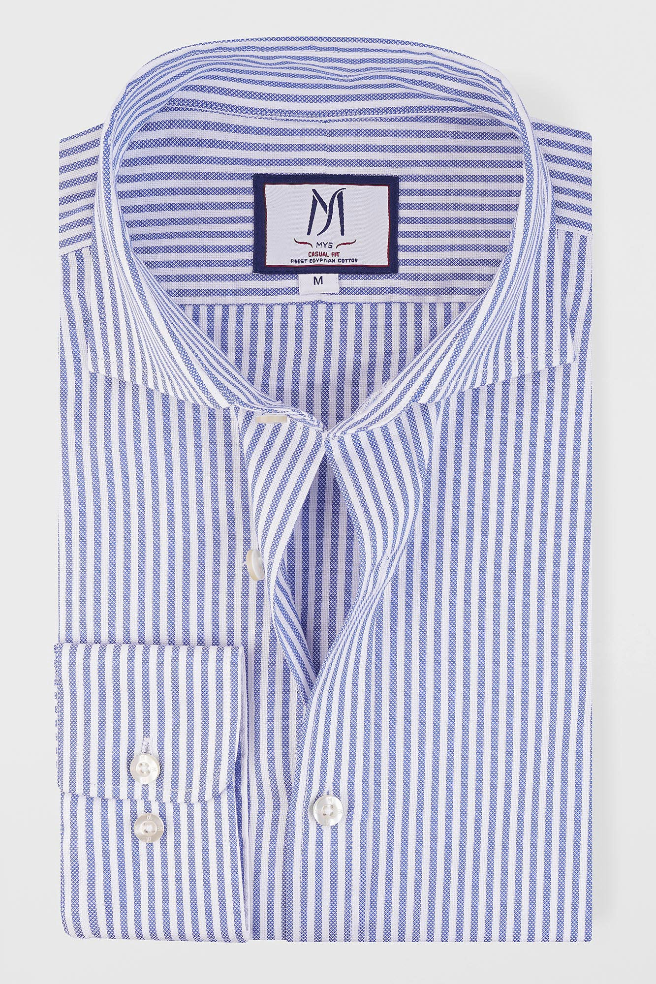 Striped Royal Oxford Shirt Blue