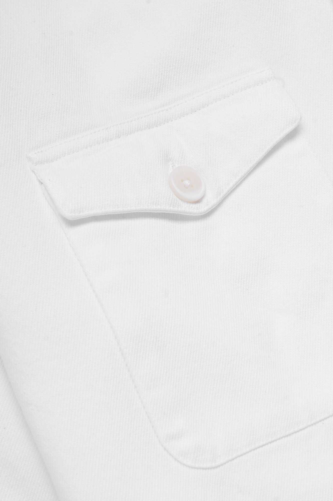 White Gaberdine Overshirt