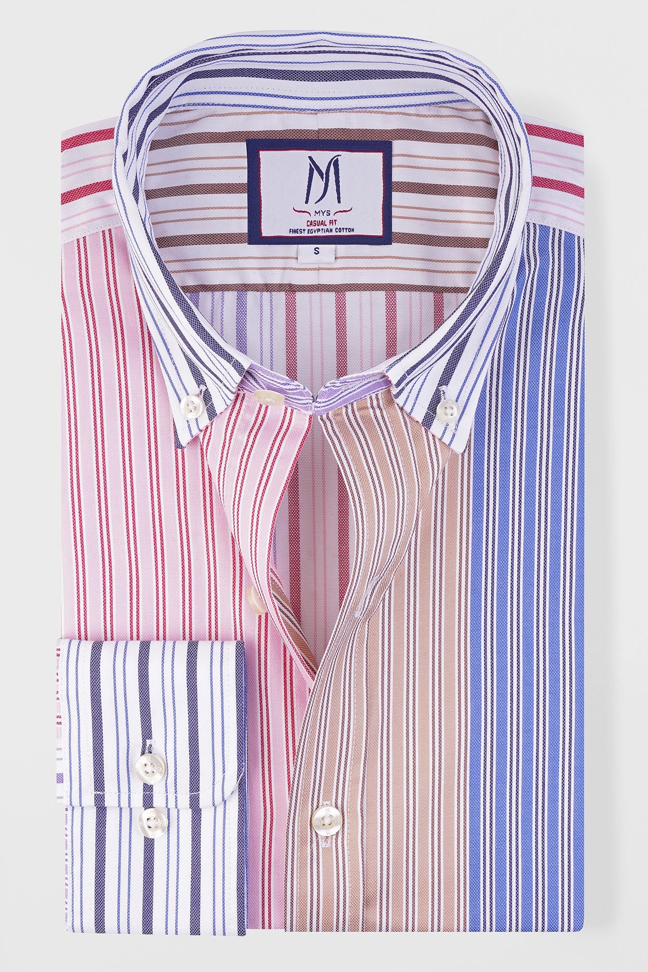 Multi-Color Striped Poplin Shirt