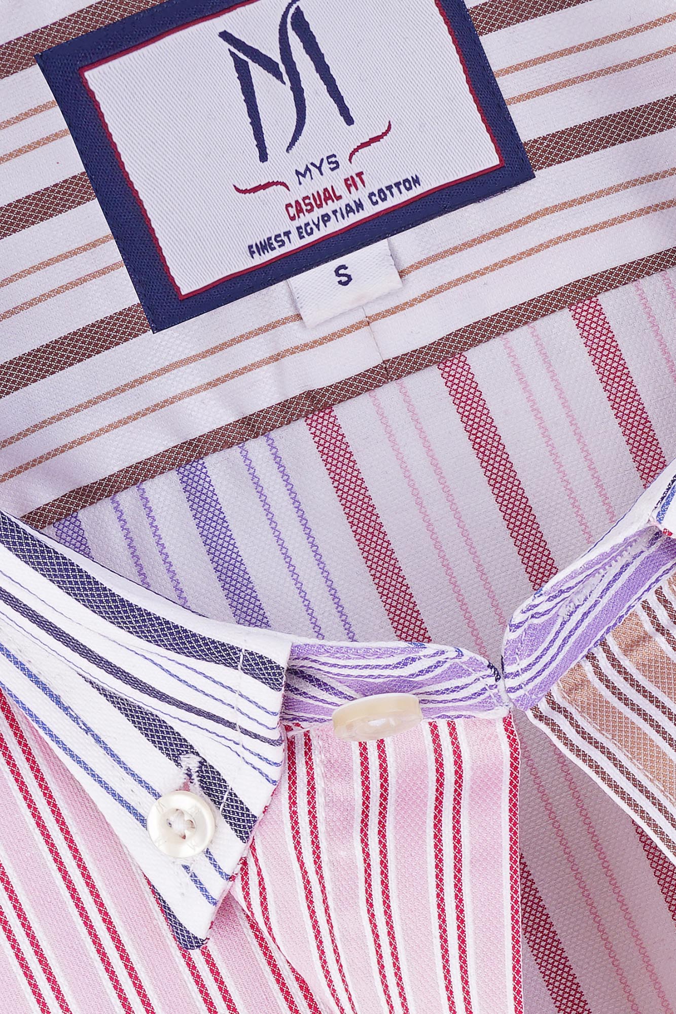 Multi-Color Striped Poplin Shirt