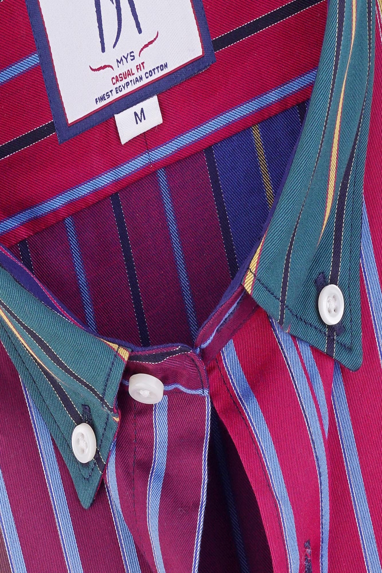 Multi-Color Striped Twill Shirt