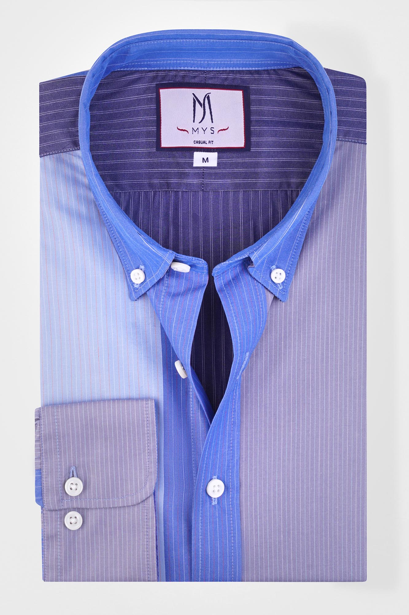 Multi-Color Striped Poplin Shirt