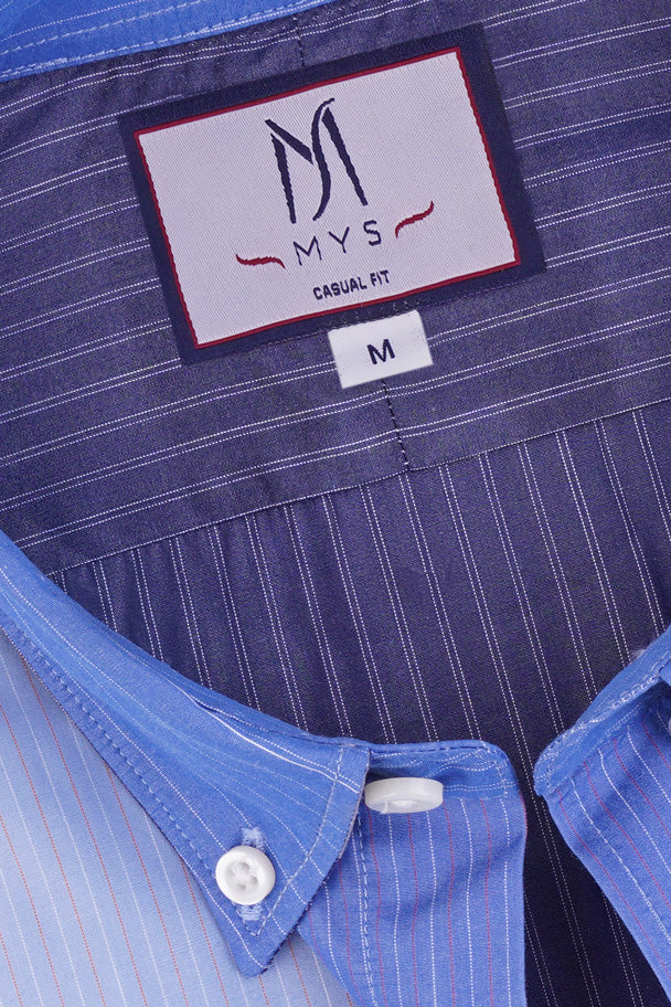 Multi-Color Striped Poplin Shirt