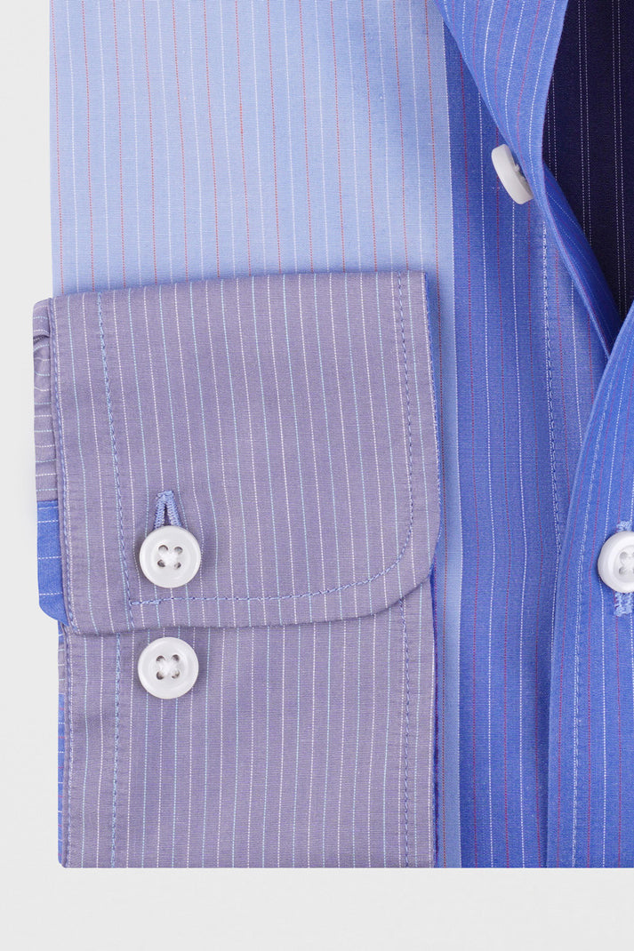 Multi-Color Striped Poplin Shirt