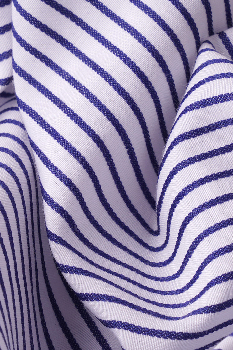 Blue Striped Poplin Shirt