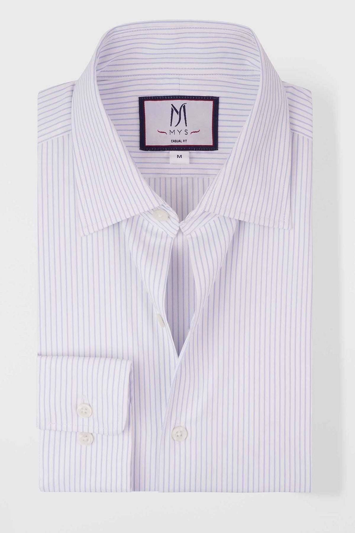 Blue Striped Micro-Lycra Shirt