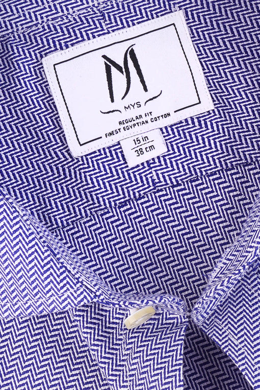 Blue Dobby Shirt - Regular Fit