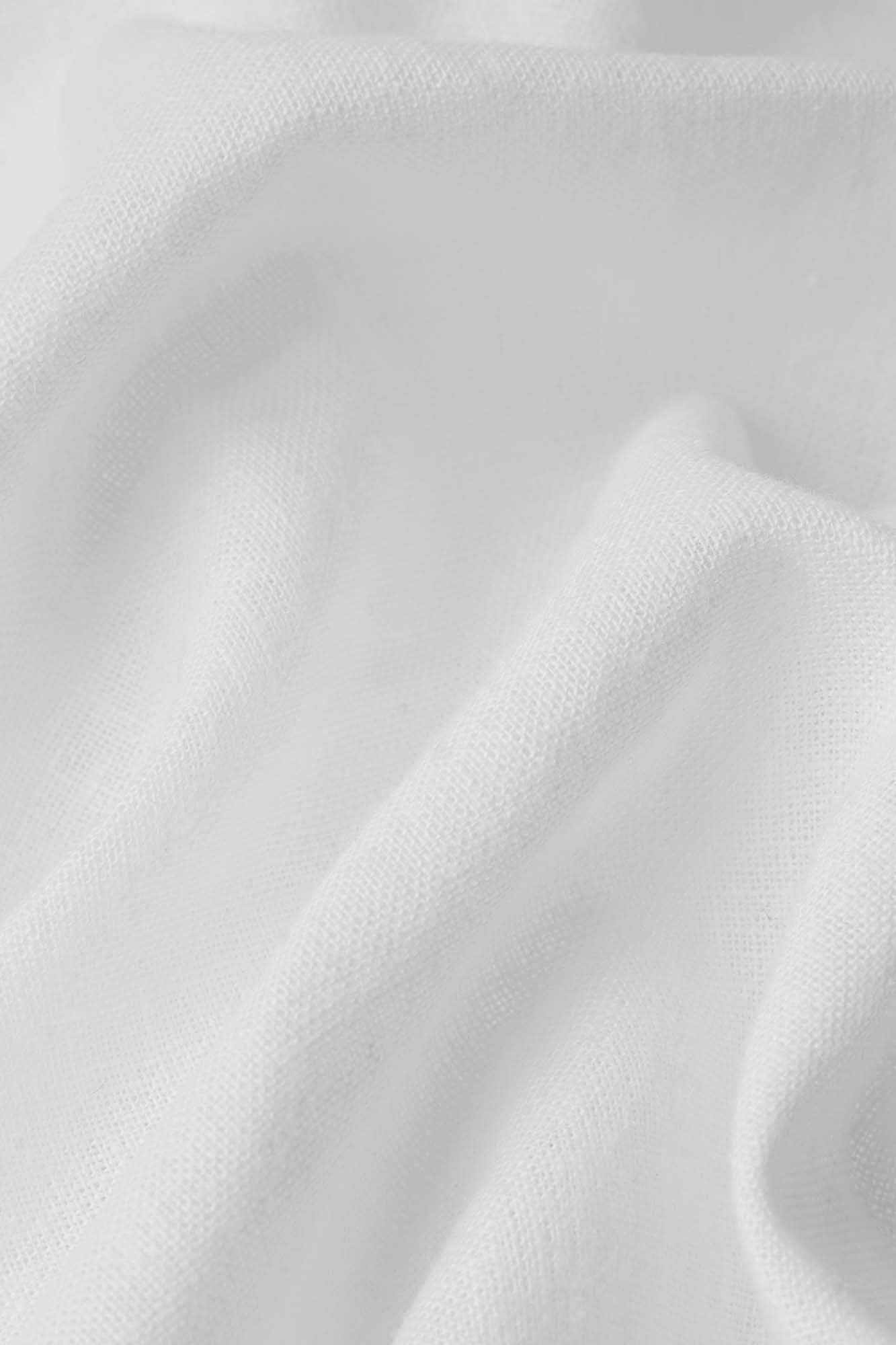 Linen Cotton Button-Down Shirt w/Pocket