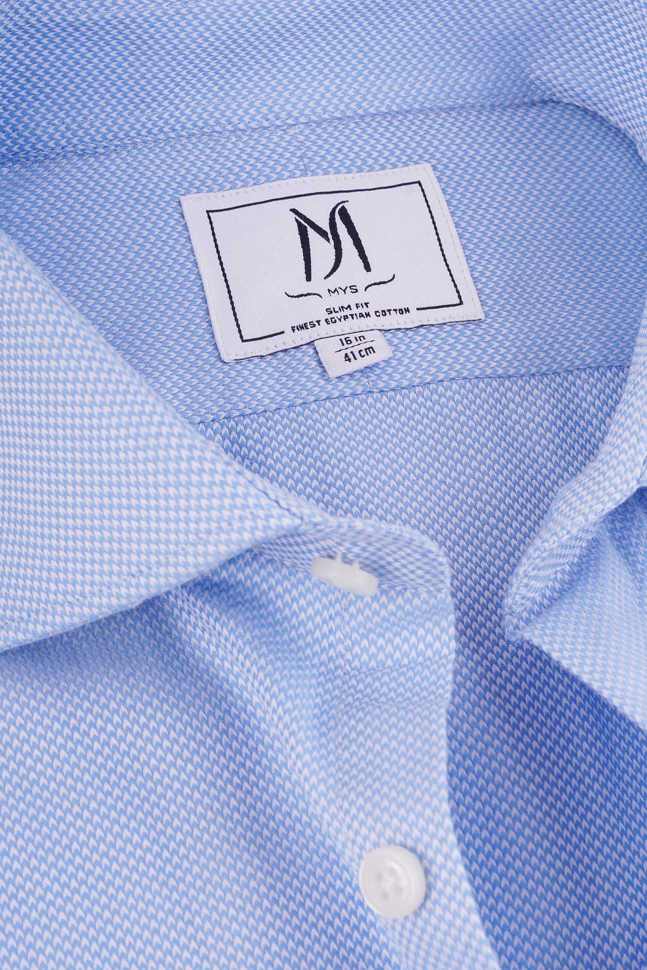 Blue Dobby Shirt - Slim Fit