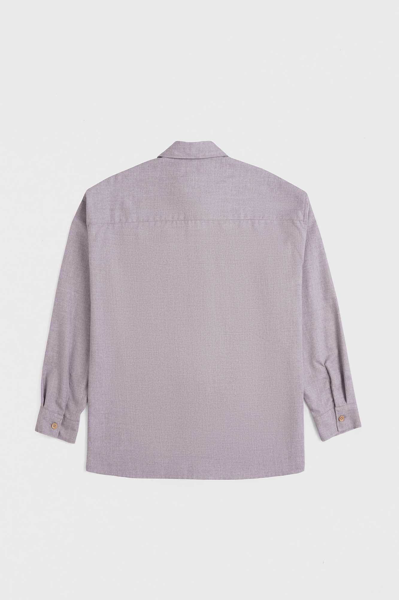 Brushed Shirt with Flap Pockets Beige