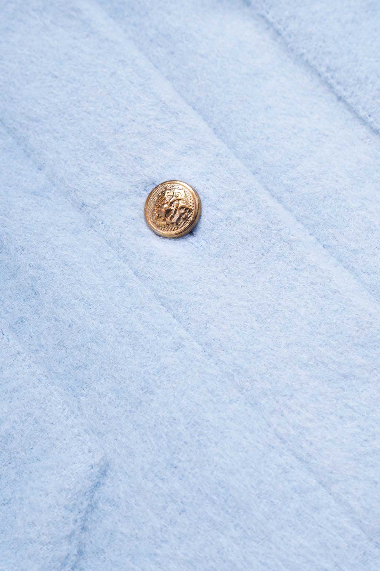 Brushed Overshirt with Flap Pockets Light Blue