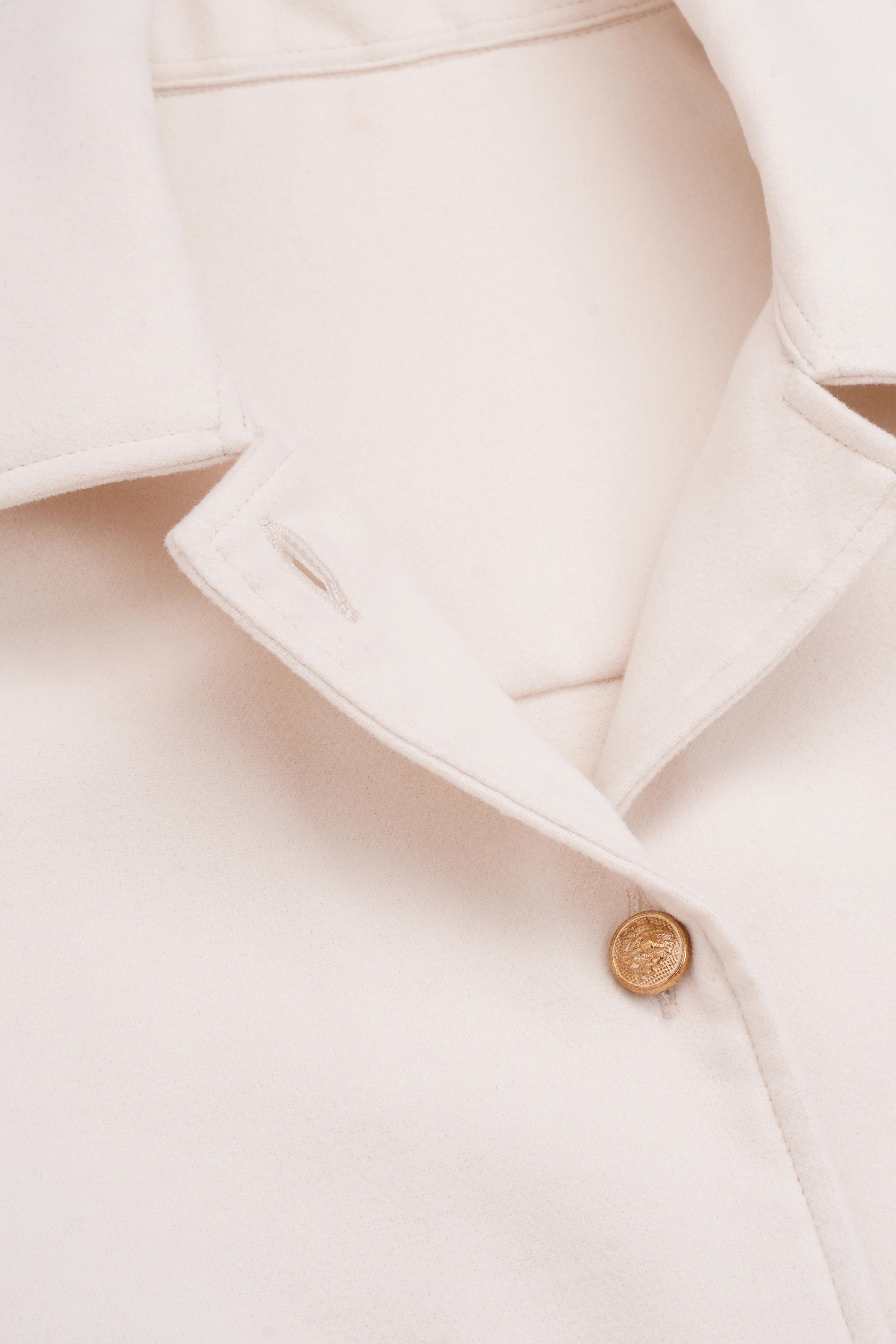 Brushed Overshirt with Flap Pockets Cream