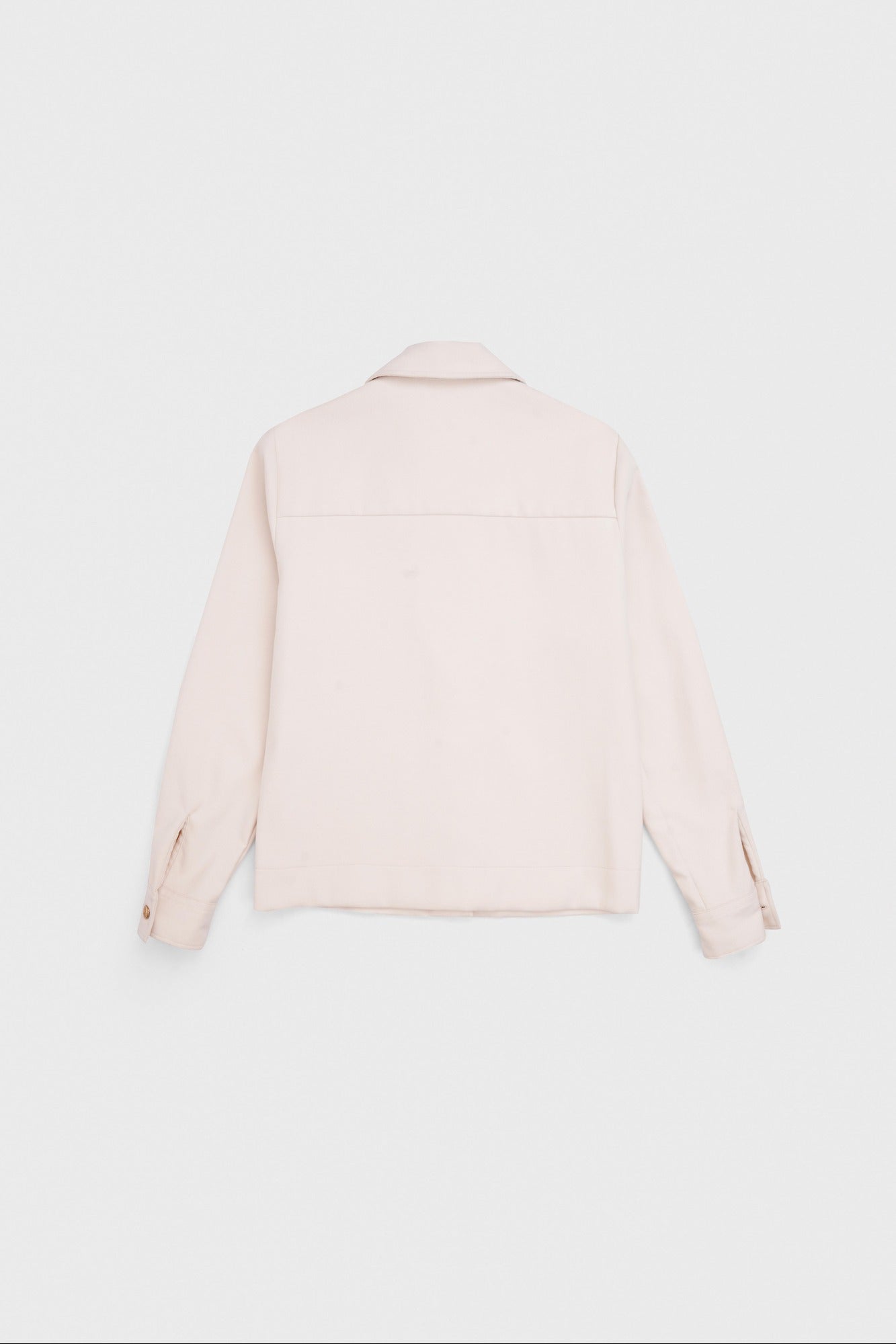 Brushed Overshirt with Flap Pockets Cream