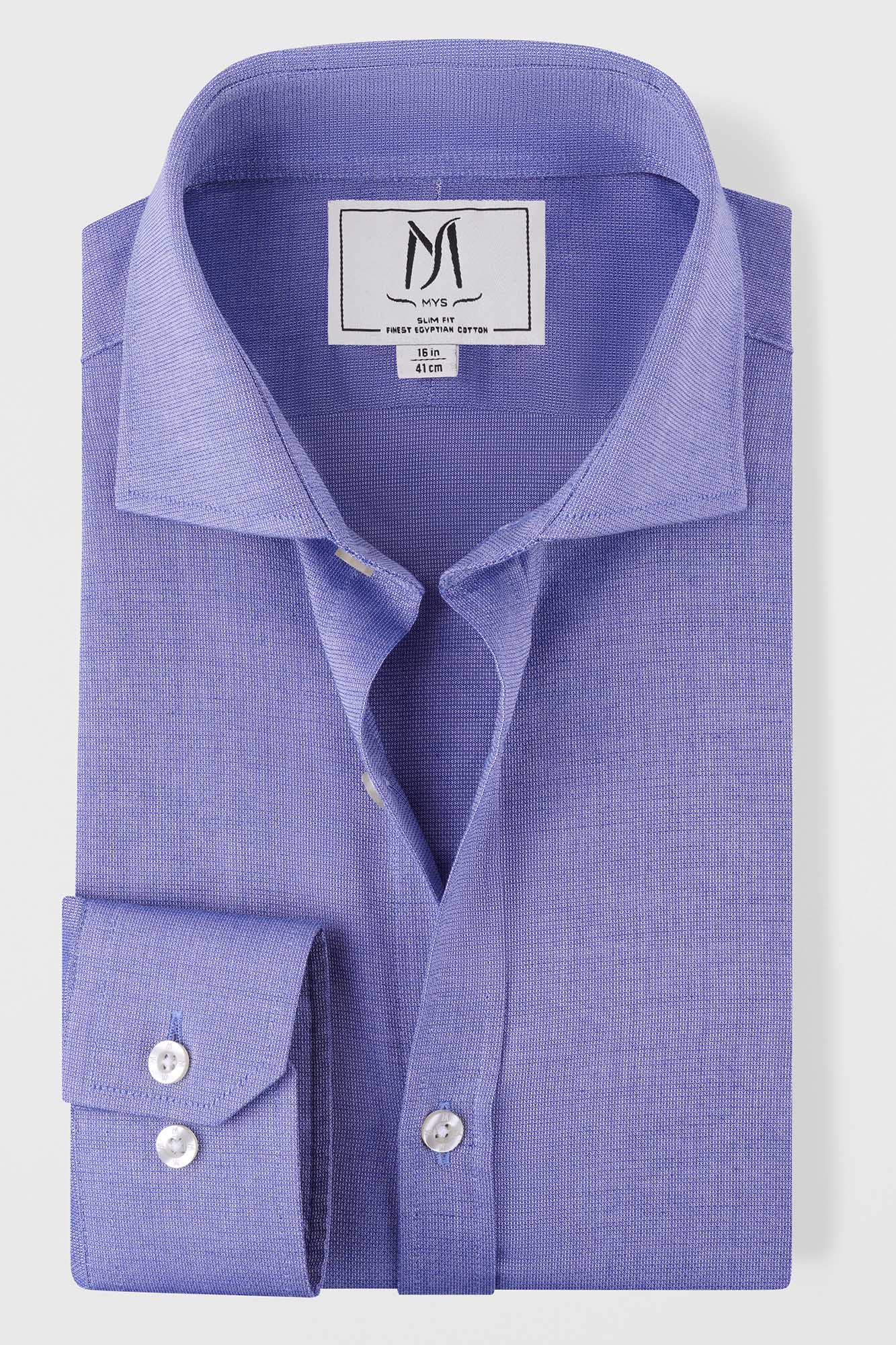 Blue Dobby Shirt - Slim Fit