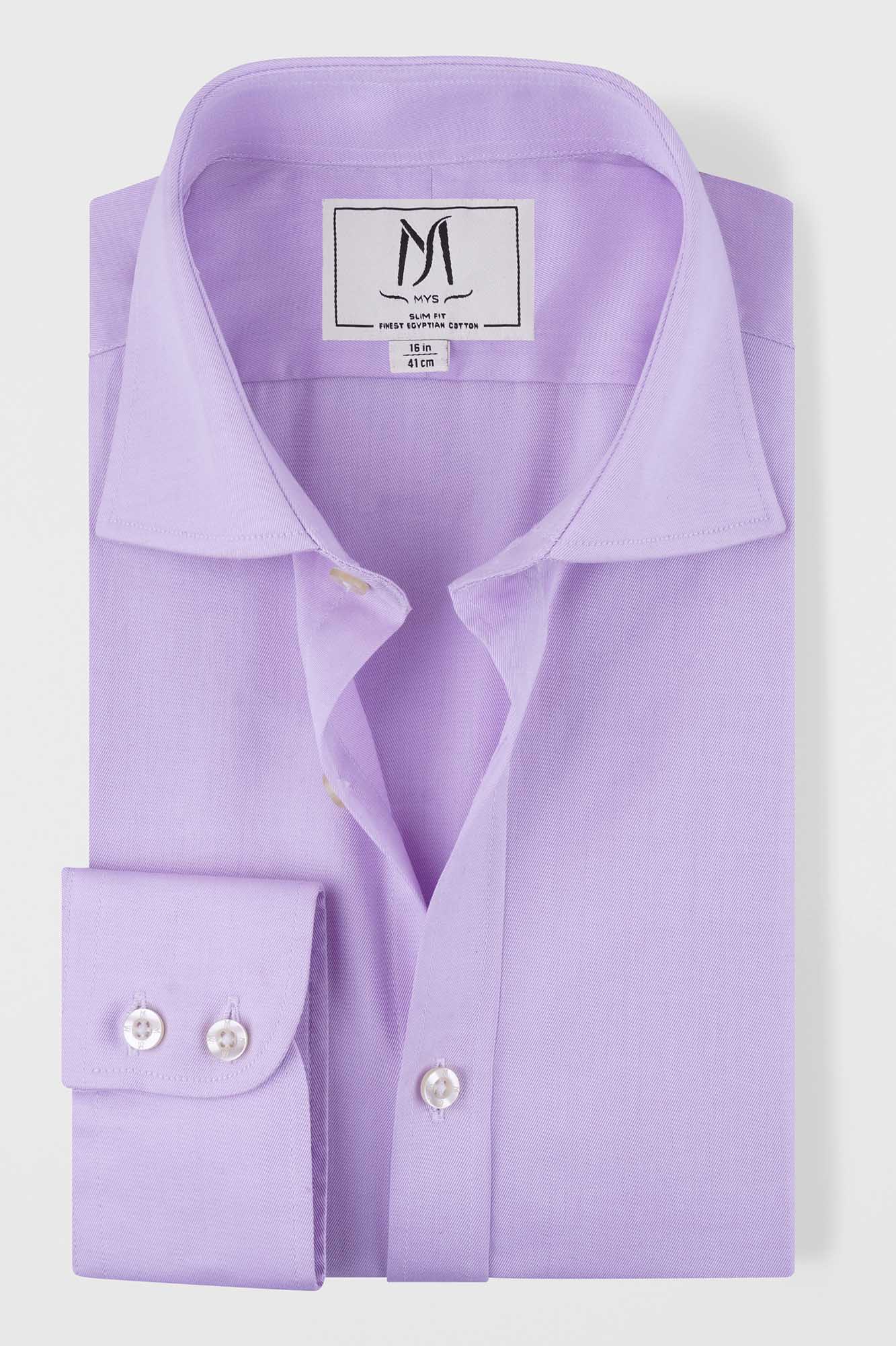 Light Purple Twill Shirt - Slim Fit