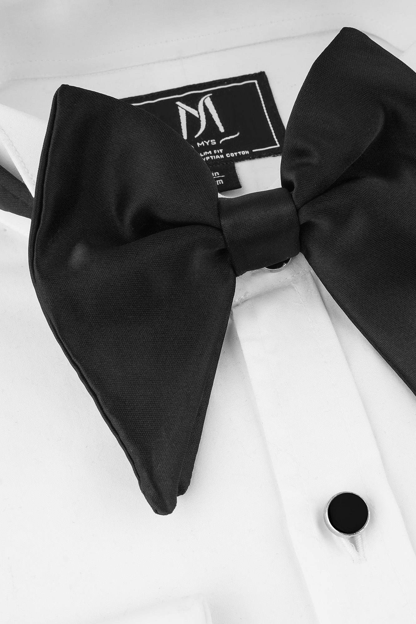 Black Ready Tie Bow Tie - Large