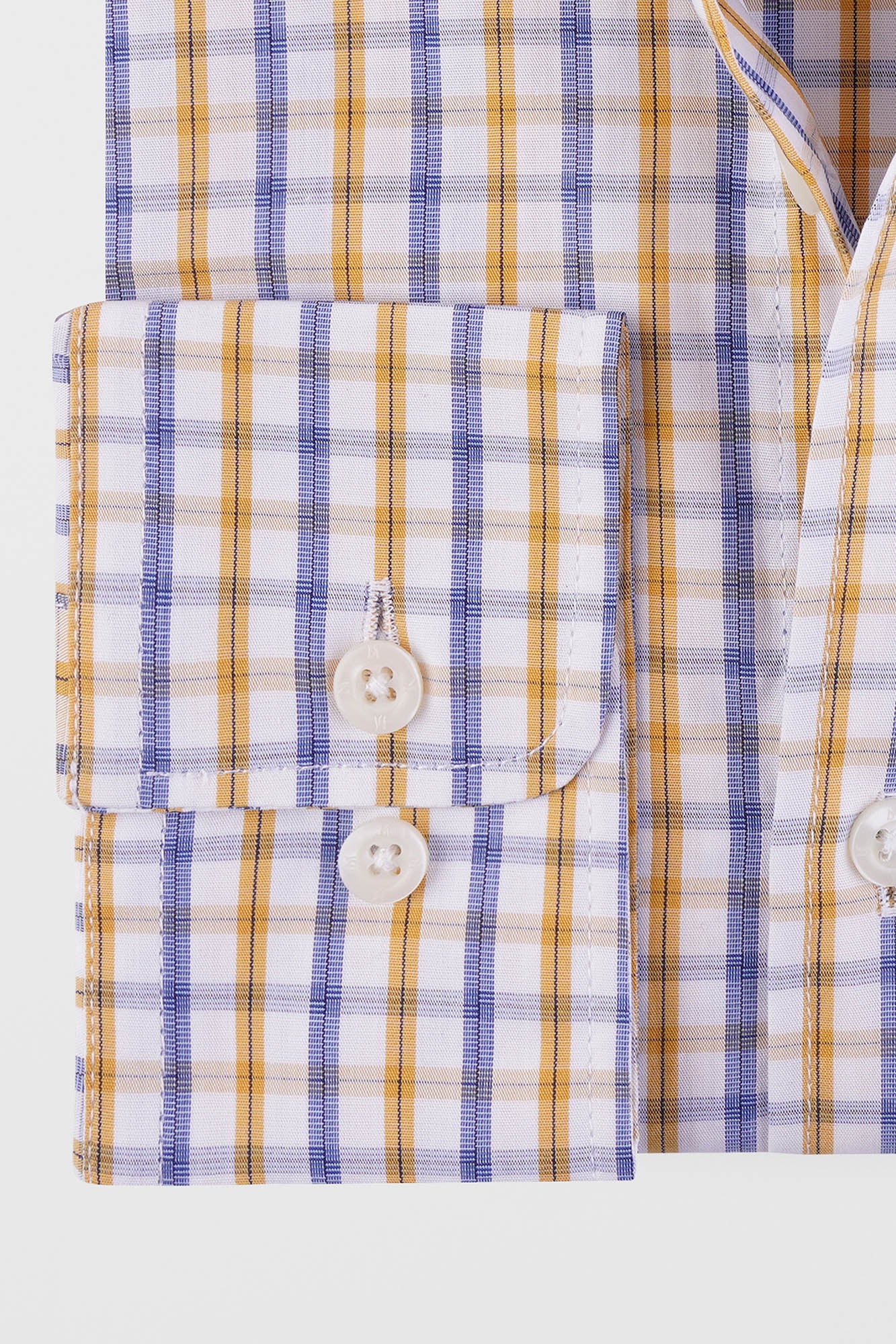 Yellow Checkered Poplin Shirt