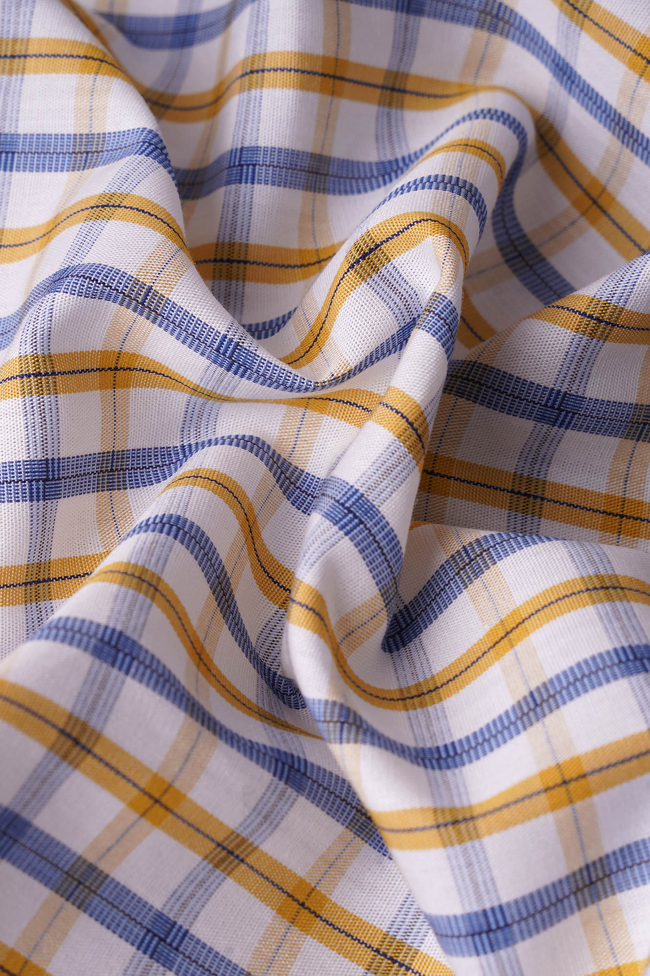 Yellow Checkered Poplin Shirt