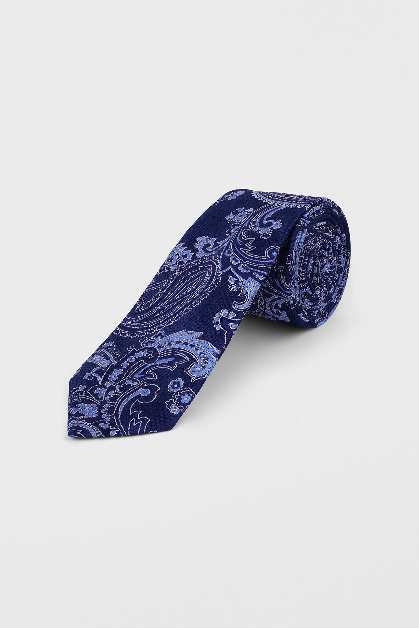 Blue Paisley Tie Set