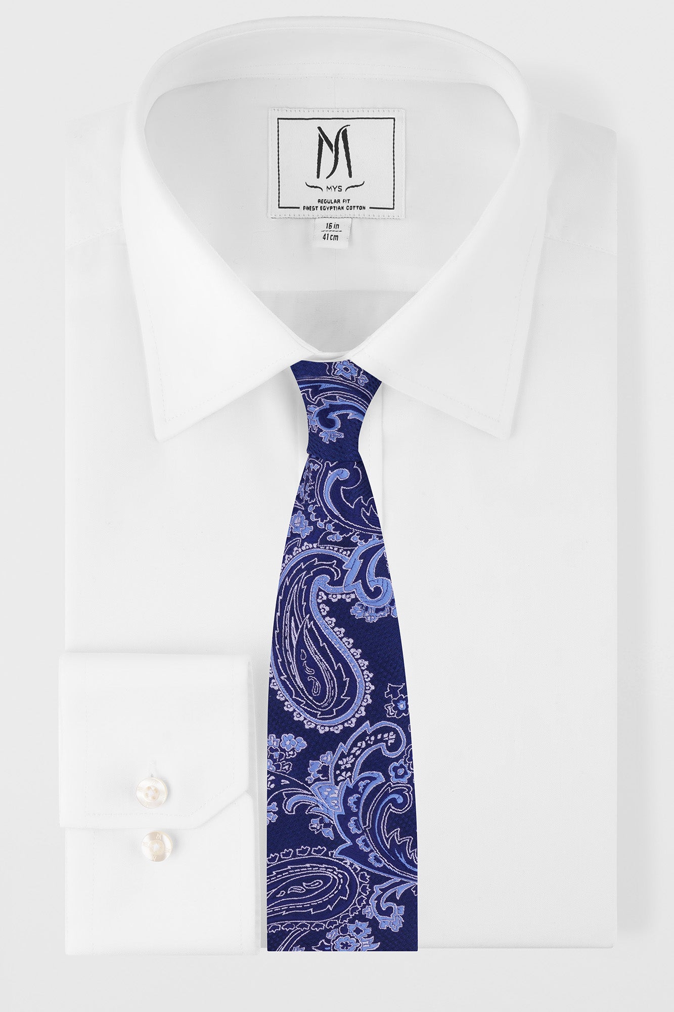 Blue Paisley Tie Set