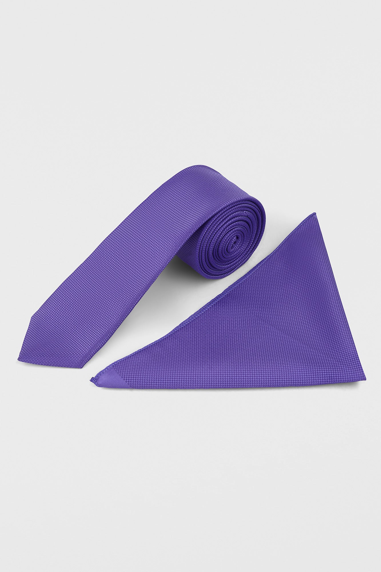 Purple Solid Tie Set