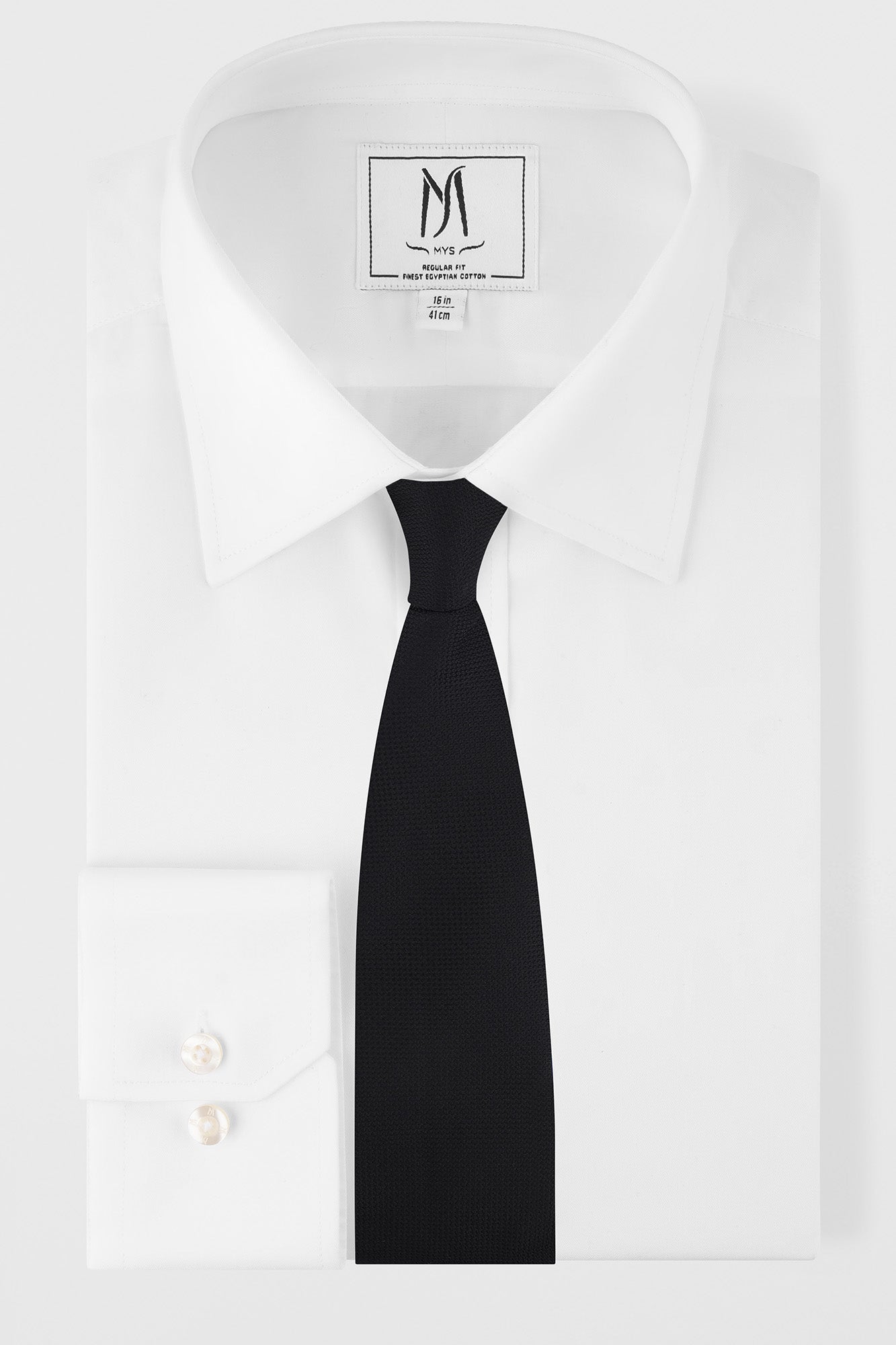 Black Solid Tie Set
