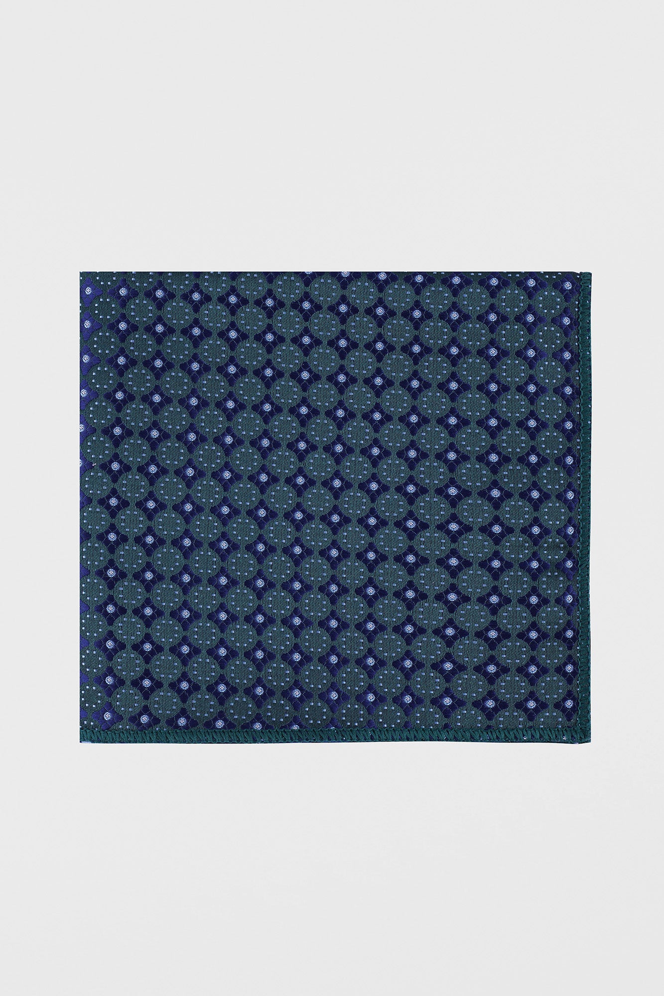 Green Geometric Tie Set