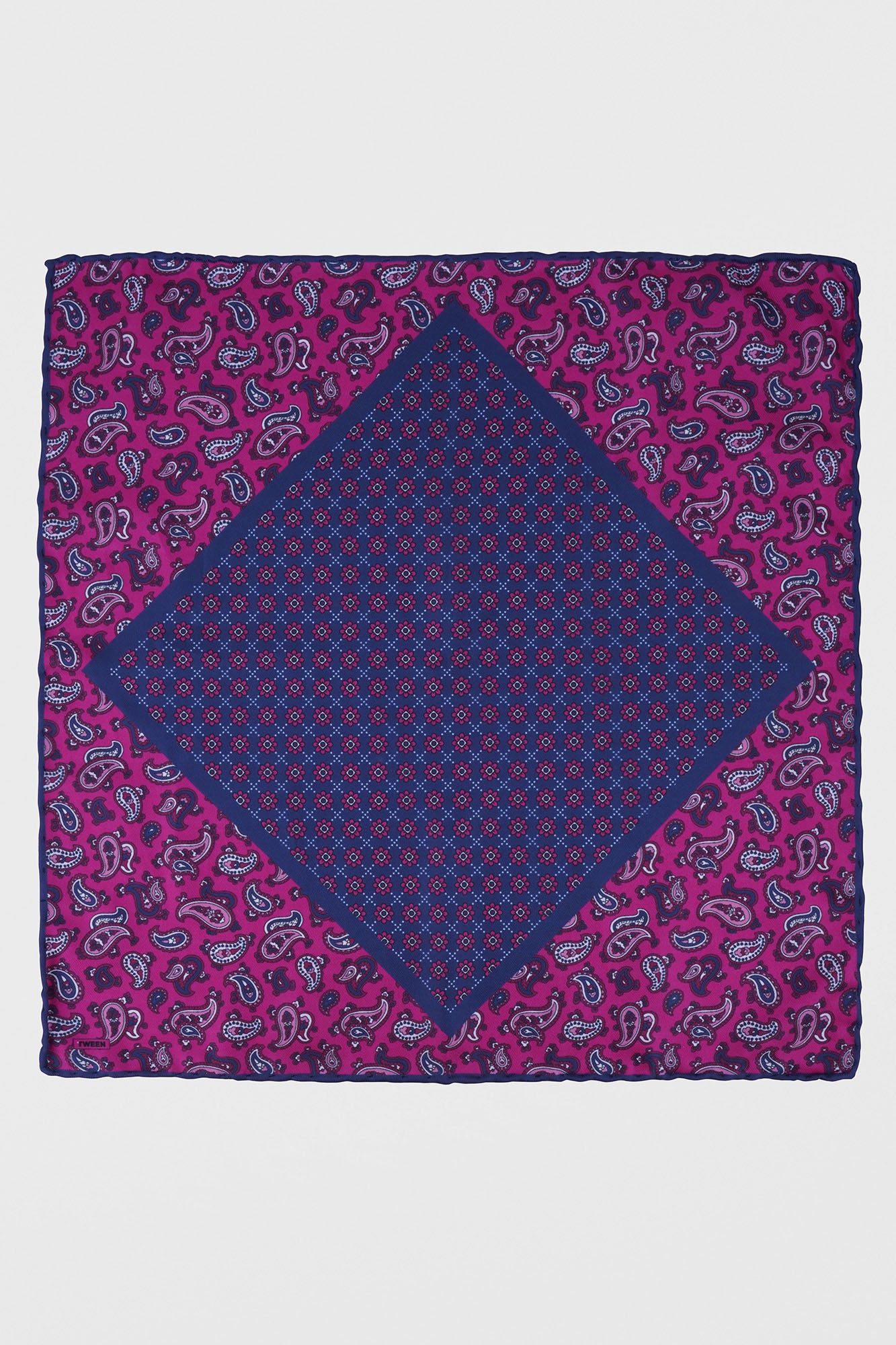 Pink Print Pocket Square