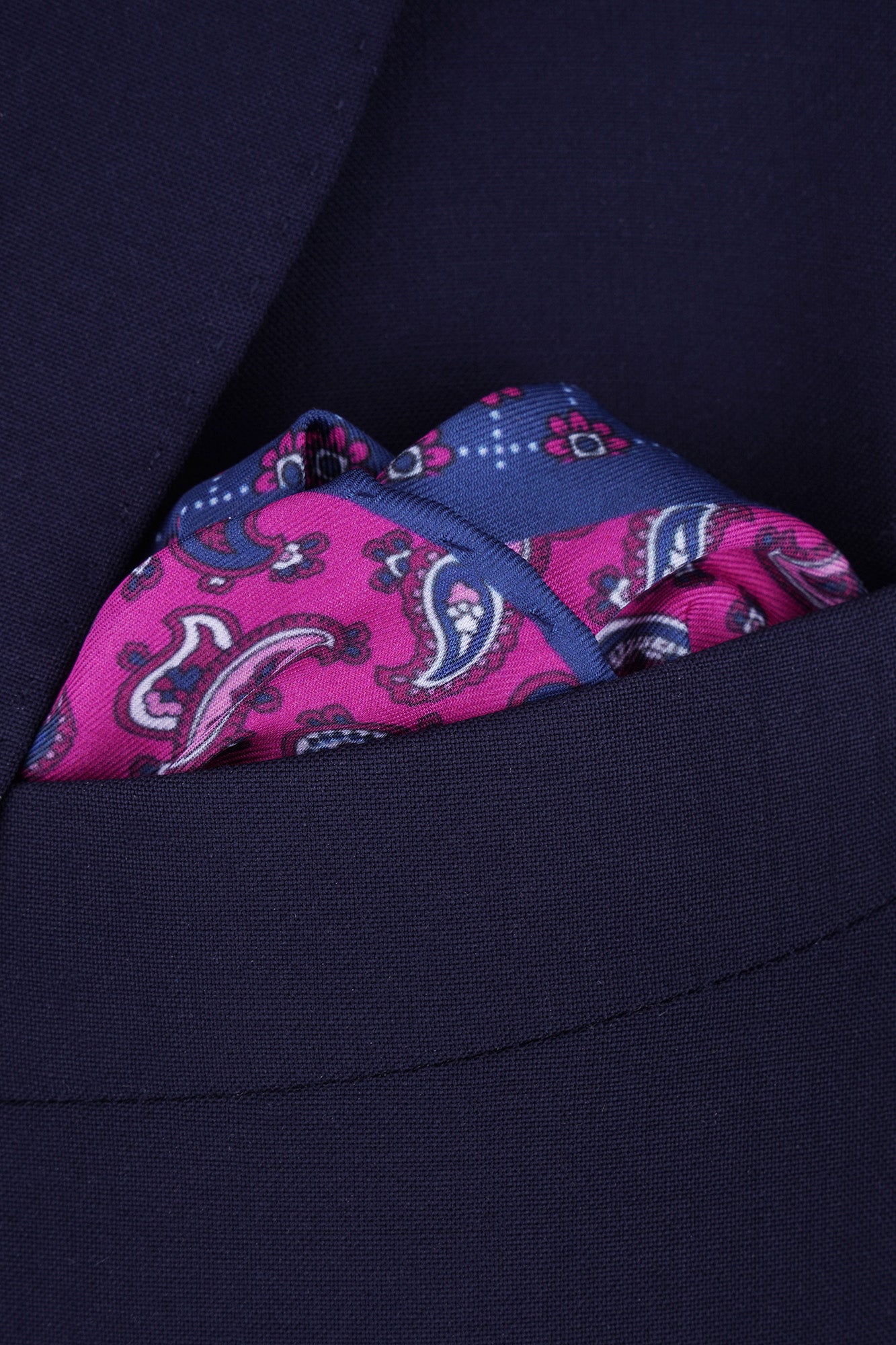 Pink Print Pocket Square