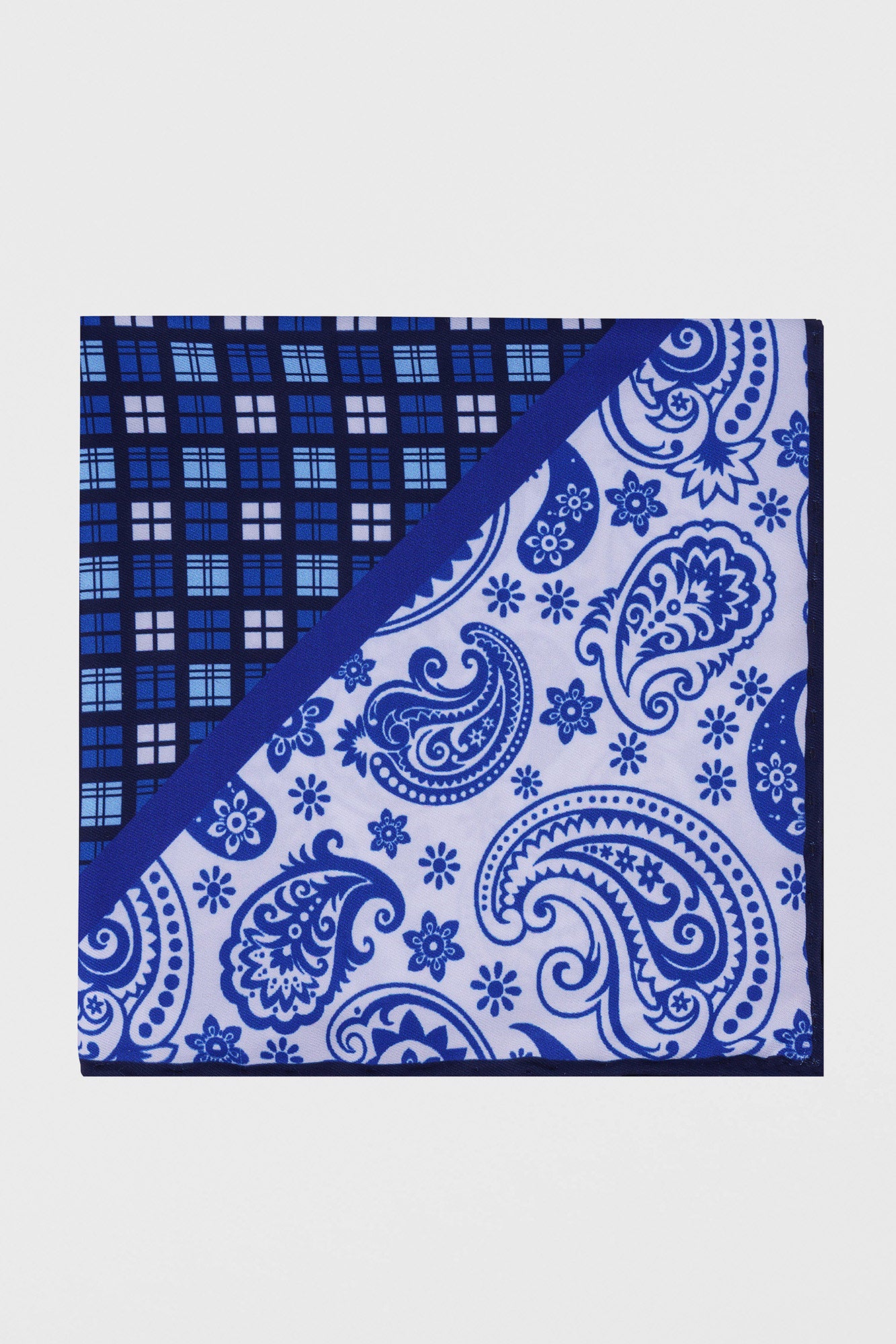 Blue Print Pocket Square