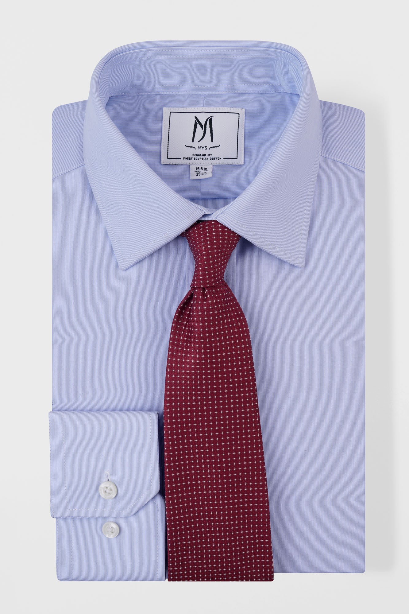 Light Blue Micro Stripe Poplin Non-Iron Shirt - Regular Fit