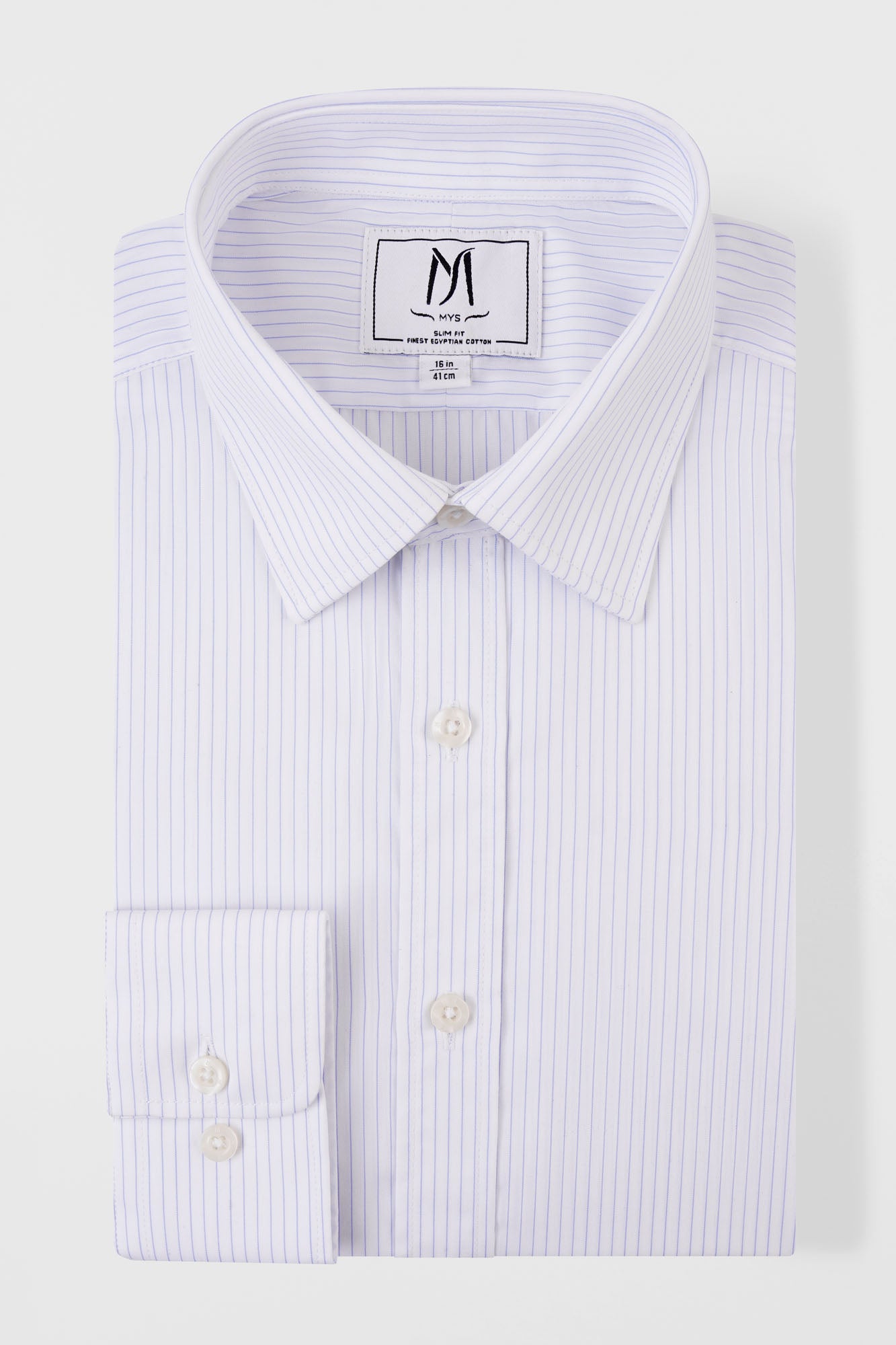 Light Blue Pin Stripe Non-Iron Shirt - Slim Fit