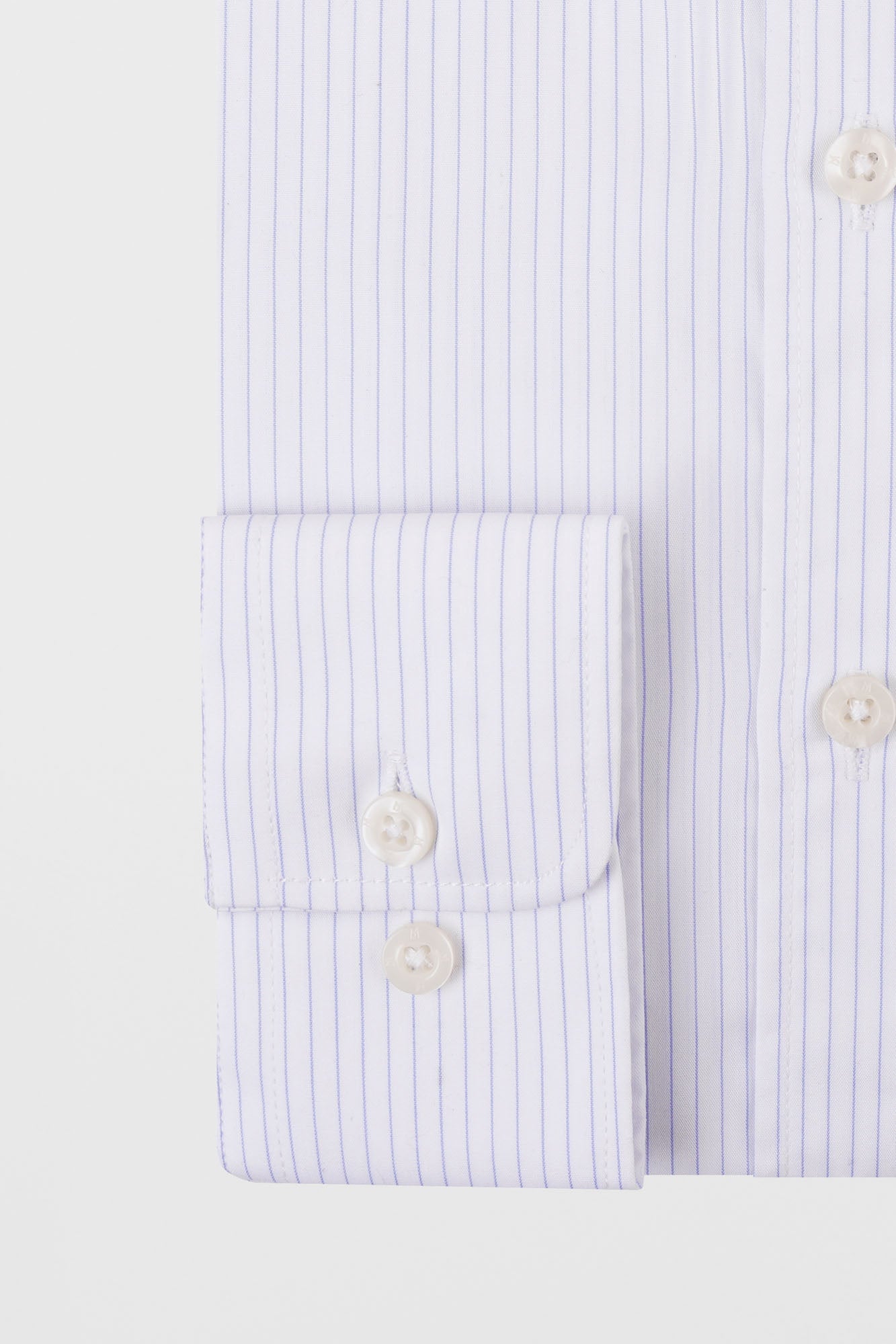 Light Blue Pin Stripe Non-Iron Shirt - Slim Fit