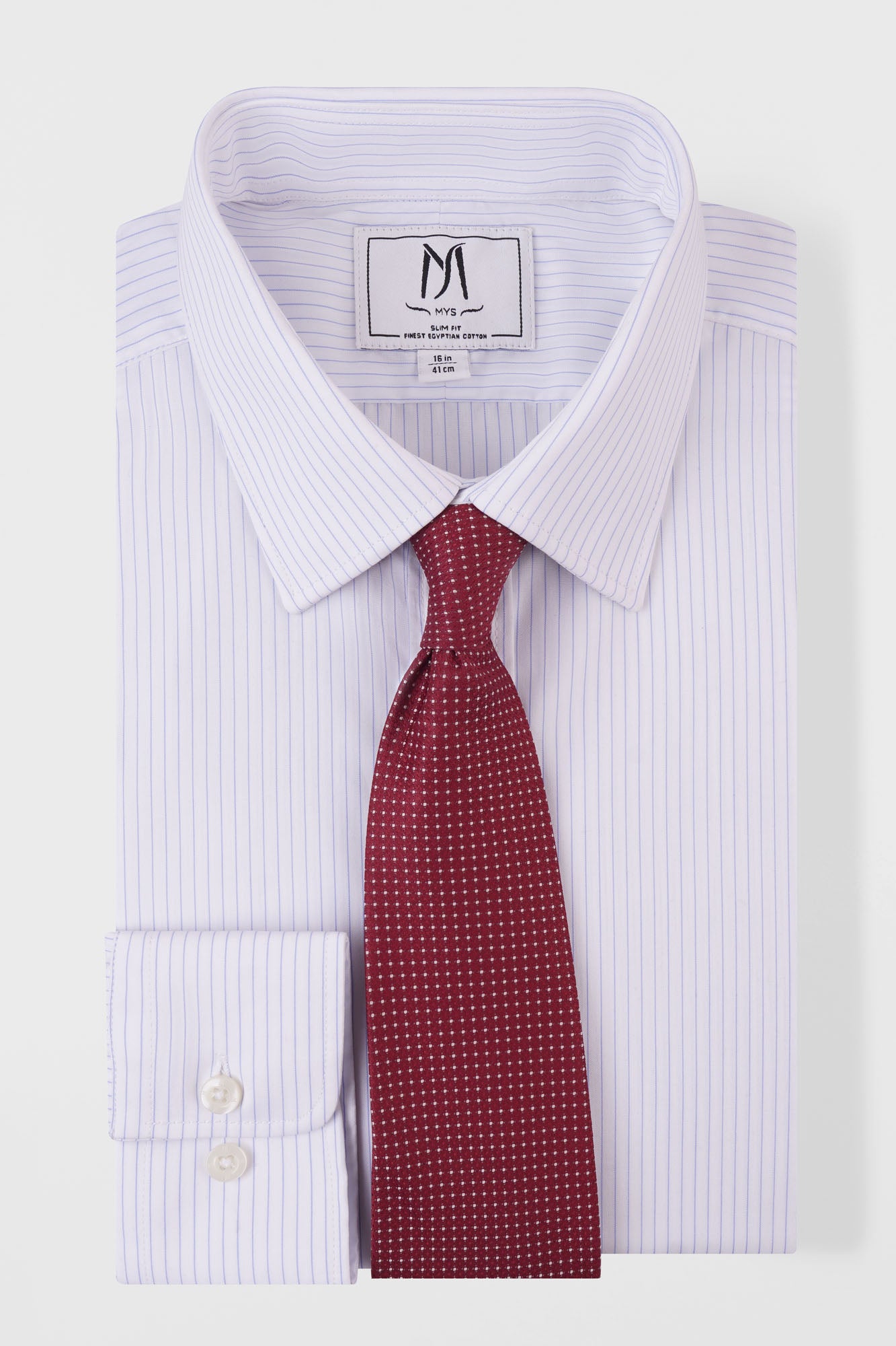 Light Blue Pin Stripe Non-Iron Shirt - Slim Fit