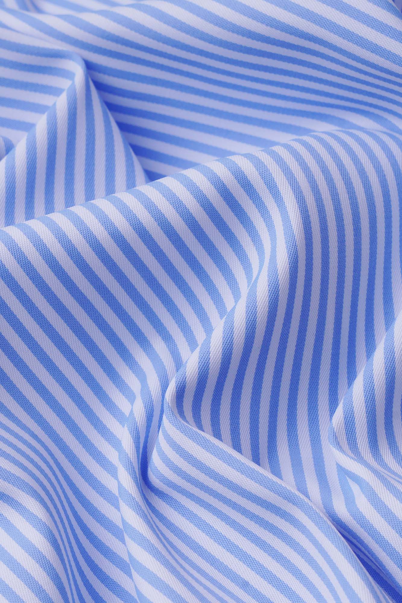 Light Blue Striped Micro-Lycra Shirt