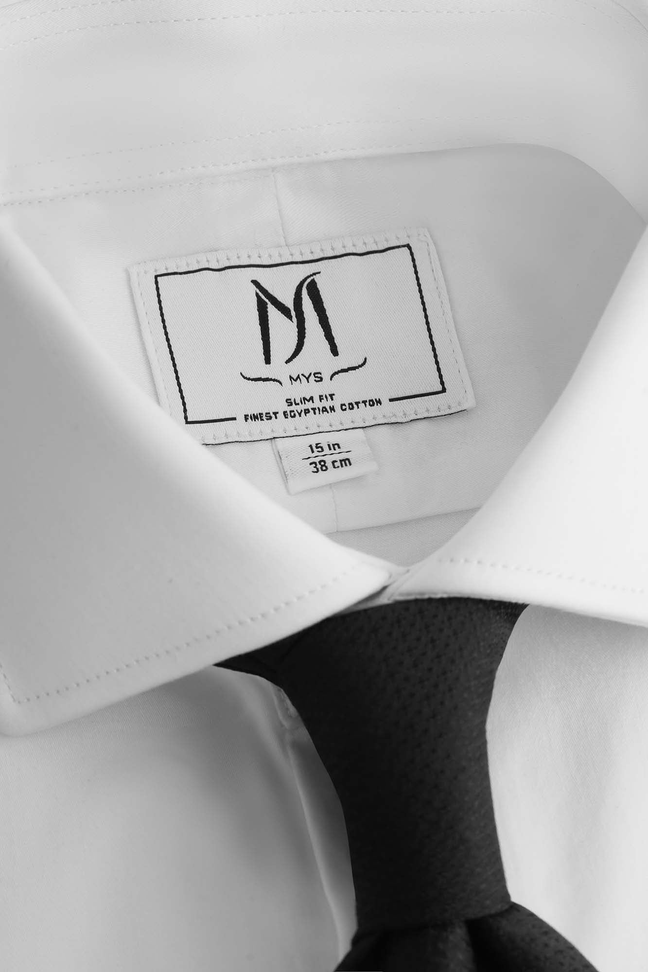 White Twill Double Cuff Shirt - Slim Fit