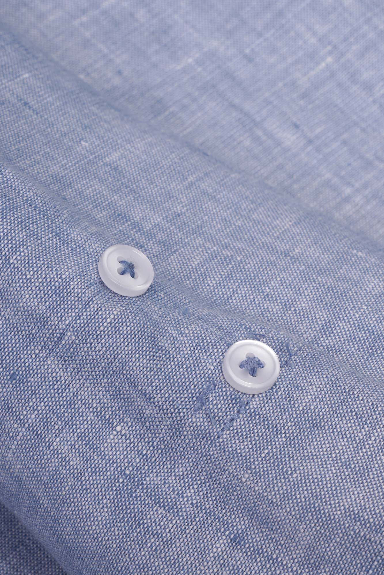 Light Blue Pure Linen Oversized Shirt