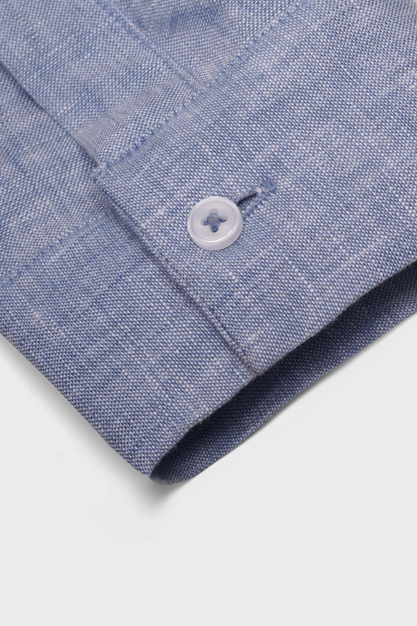 Light Blue Pure Linen Oversized Shirt